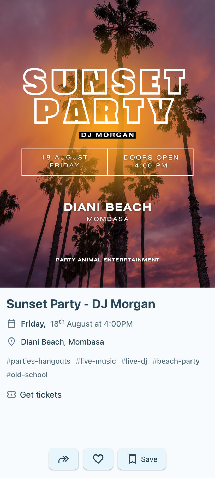 Wappi activity detail page